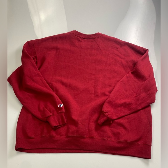 CHAMPION red “Stanford” pull over sweater p30-21 - Picture 4 of 8